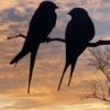 Love Birds on a Branch Metal Art - Made in USA